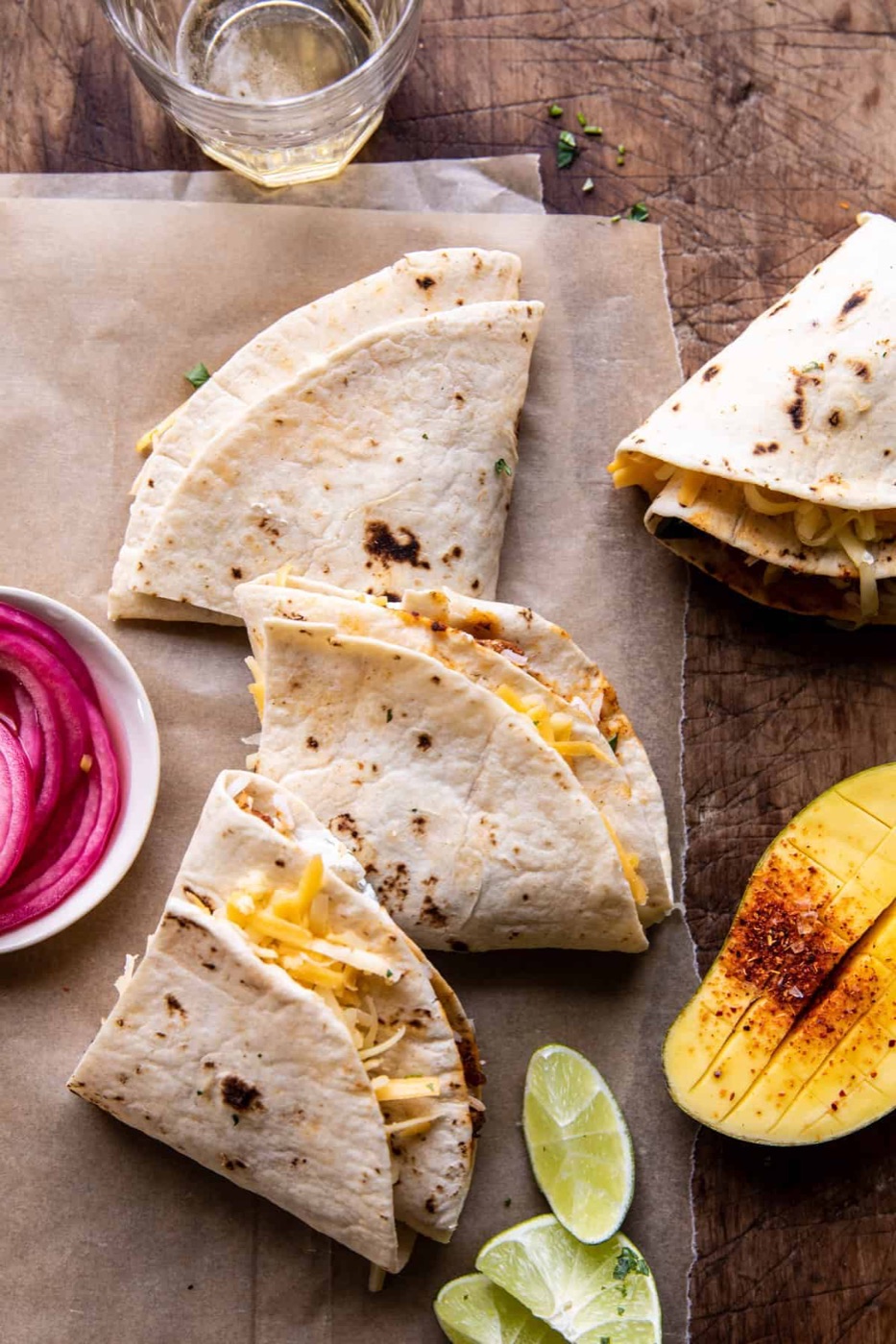 Folded Crispy Chipotle Chicken Wraps with Spicy Cilantro Ranch